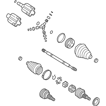 GM 26054579 Axle Assembly, Front Driver Side 26054579 GM Axle Assembly, Front Driver Side Illustration 1 of 1