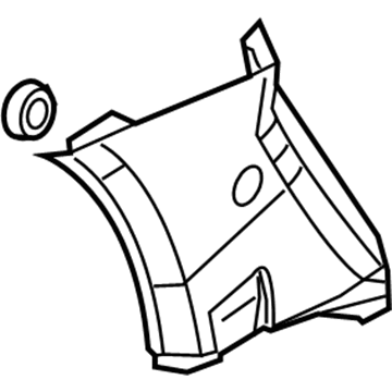 GM 15877408 Upper Trim Panel, Gray, Rear Passenger Side 15877408 GM Upper Trim Panel, Gray, Rear Passenger Side Illustration 1 of 1