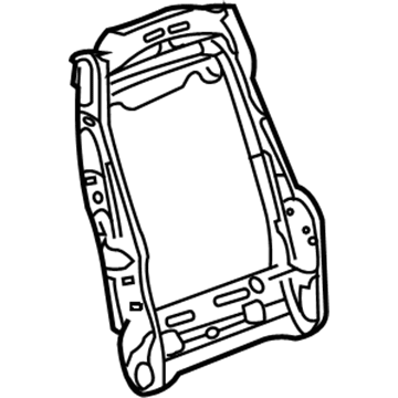 GM 19123345 Seat Back Frame, Front Passenger Side 19123345 GM Seat Back Frame, Front Passenger Side Illustration 1 of 1