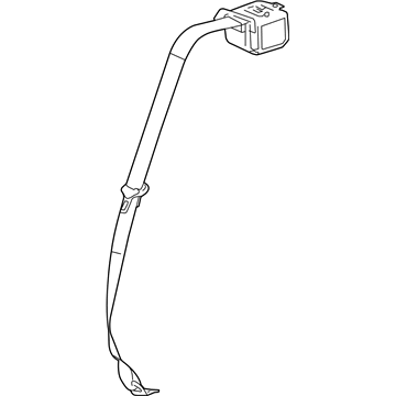 19302819 GM Lap & Shoulder Belt, Jet Black, Rear Illustration 1 of 1