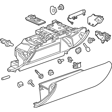 GM 23334574 Glove Box Assembly 23334574 GM Glove Box Assembly Illustration 1 of 1