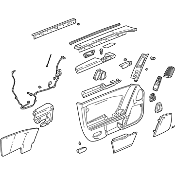 GM 10333942 Door Trim Panel, Passenger Side 10333942 GM Door Trim Panel, Passenger Side Illustration 1 of 1