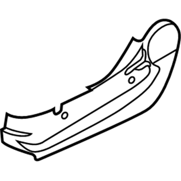 GM 96465951 Side Cover, Black 96465951 GM Side Cover, Black Illustration 1 of 1