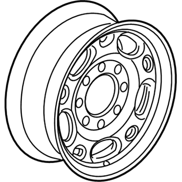 GM 12368964 Wheel, Alloy, Rear 12368964 GM Wheel, Alloy, Rear Illustration 1 of 1