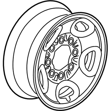 GM 9595396 Spare Wheel, Silver 9595396 GM Spare Wheel, Silver Illustration 1 of 1