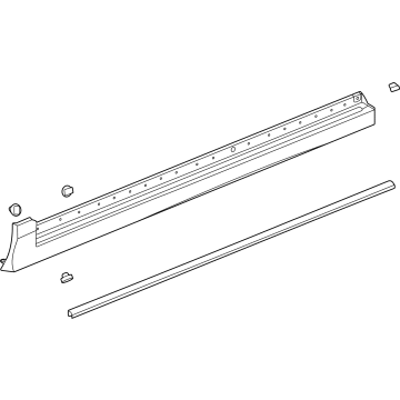 42810332 GM Rocker Molding, Driver Side Illustration 1 of 1