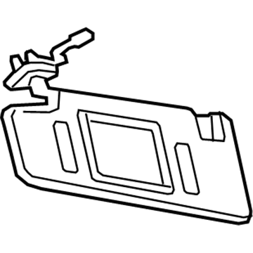 GM 84443294 Sunvisor, Jet Black, Driver Side 84443294 GM Sunvisor, Jet Black, Driver Side Illustration 1 of 1
