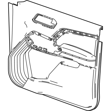 85030740 GM Door Trim Panel, Front Passenger Side Illustration 1 of 1