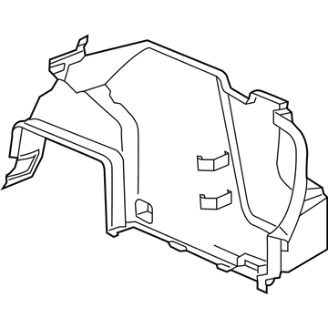 GM 84344405 Trunk Side Trim, Black Diamon, Rear Passenger Side 84344405 GM Trunk Side Trim, Black Diamon, Rear Passenger Side Illustration 1 of 1