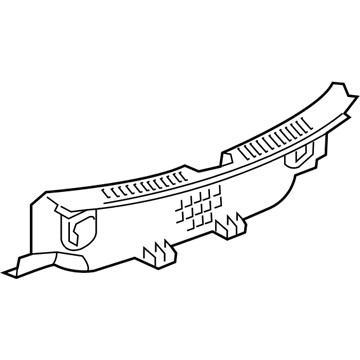 GM 23366154 Rear Panel Trim, Jet Black, Passenger Side 23366154 GM Rear Panel Trim, Jet Black, Passenger Side Illustration 1 of 1