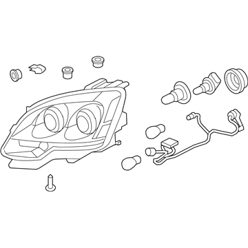 20912393 GM Headlamp Assembly, Clear Lens, Front Driver Side Illustration 1 of 1