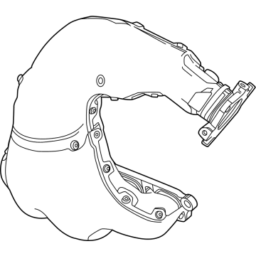 GM 12716153 Exhaust Manifold, Passenger Side 12716153 GM Exhaust Manifold, Passenger Side Illustration 1 of 1