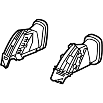 13300574 GM Air Vent Grille, Black, Passenger Side Illustration 1 of 1