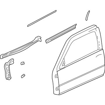 22702412 GM Door Shell, Front Passenger Side Illustration 1 of 1