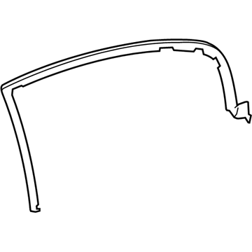 15907812 GM Window Molding, Rear Upper Driver Side Illustration 1 of 1