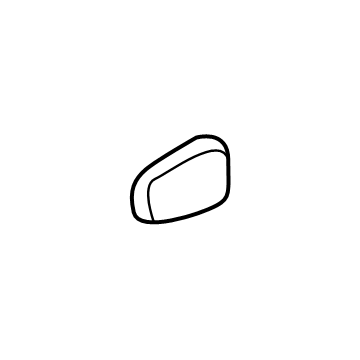 GM 84290077 Lower Quarter Trim Cap, Jet Black 84290077 GM Lower Quarter Trim Cap, Jet Black Illustration 1 of 1
