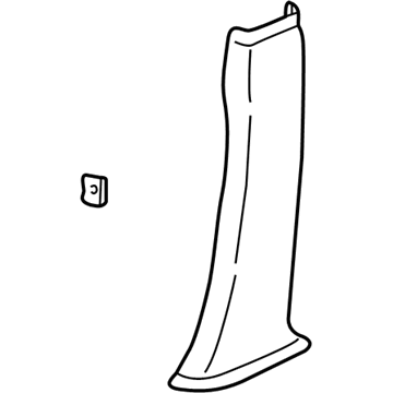 24423235 GM Center Pillar Trim, Black, Lower Driver Side Illustration 1 of 1