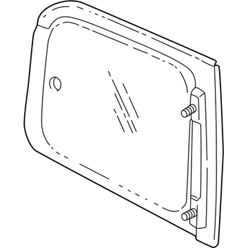 GM 10418635 Glass, Passenger Side 10418635 GM Glass, Passenger Side Illustration 1 of 1
