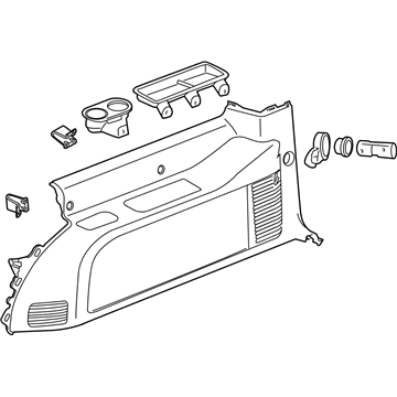 GM 15926900 Lower Quarter Trim, Passenger Side 15926900 GM Lower Quarter Trim, Passenger Side Illustration 1 of 1