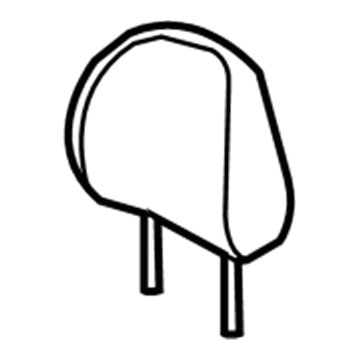 GM 19181117 Headrest, Titanium, Driver Side 19181117 GM Headrest, Titanium, Driver Side Illustration 1 of 1