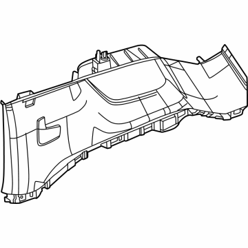 GM 26368407 Panel Assembly-Quarter Window Trim Finish *Backen Blackk 26368407 GM Panel Assembly-Quarter Window Trim Finish *Backen Blackk Illustration 1 of 1