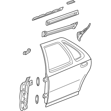 22702416 GM Door Shell, Rear Passenger Side Illustration 1 of 1