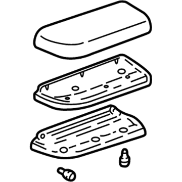 10405191 GM Armrest, Gray, Rear Driver Side Illustration 1 of 1