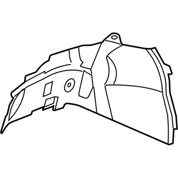 GM 20757864 Splash Guard, Front Inner Driver Side 20757864 GM Splash Guard, Front Inner Driver Side Illustration 1 of 1