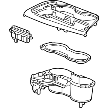 GM 42785959 Plate, Floor Console Compartment Door, Piano Black 42785959 GM Plate, Floor Console Compartment Door, Piano Black Illustration 1 of 1