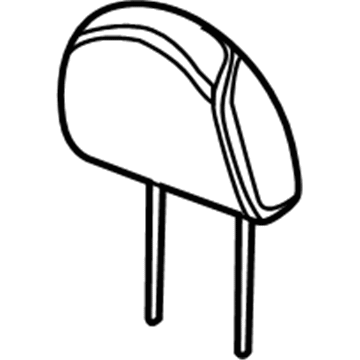 22730985 GM Headrest, Gray, Front Illustration 1 of 1