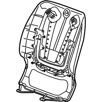 GM 23392528 Seat Back Panel, Black, Front 23392528 GM Seat Back Panel, Black, Front Illustration 1 of 1