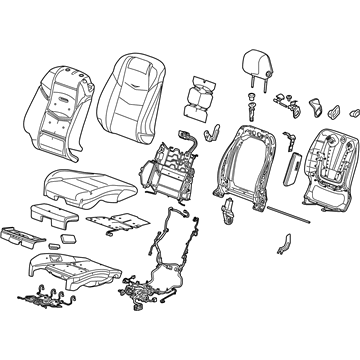 GM 22935200 Seat Assembly, Brown, Front 22935200 GM Seat Assembly, Brown, Front Illustration 1 of 1