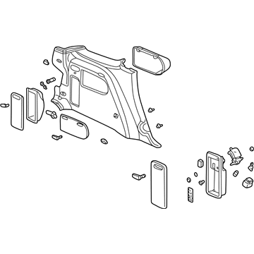 GM 10328565 Lower Quarter Trim, Rear Driver Side 10328565 GM Lower Quarter Trim, Rear Driver Side Illustration 1 of 1