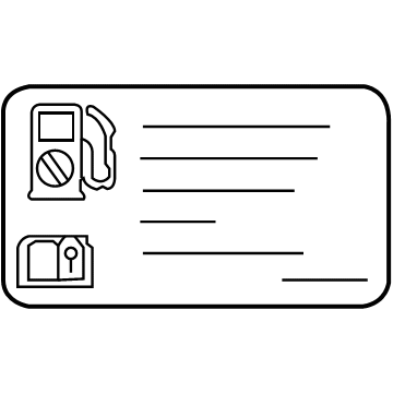 Chevy 84089673 Fuel Label