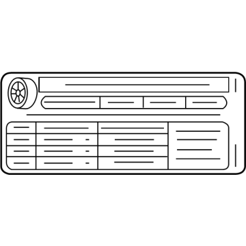 Chevy 42754355 Tire Info Label