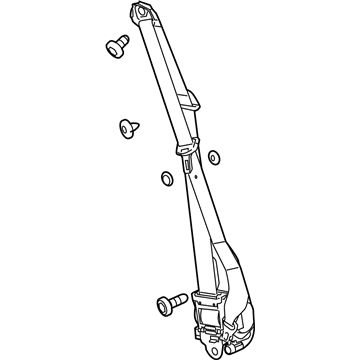 19256882 GM Lap & Shoulder Belt, Titanium, Passenger Side Illustration 1 of 1