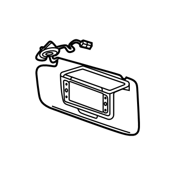 GM 84833448 Sunvisor, Jet Black, Driver Side 84833448 GM Sunvisor, Jet Black, Driver Side Illustration 1 of 1