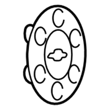 GM 9597169 Hub Cap 9597169 GM Hub Cap Illustration 1 of 1