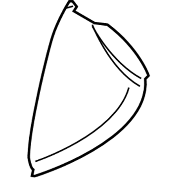 GM 23184285 Side Cover, Black, Passenger Side 23184285 GM Side Cover, Black, Passenger Side Illustration 1 of 1