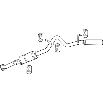 Chevy 84182485 Muffler With Tail Pipe