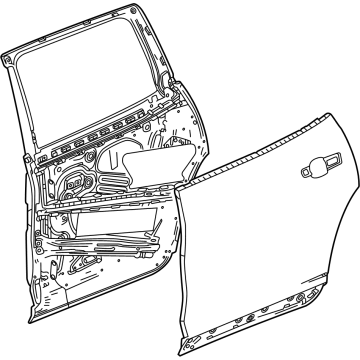 GM 26524958 Door Assembly-Rear Side 26524958 GM Door Assembly-Rear Side Illustration 1 of 1
