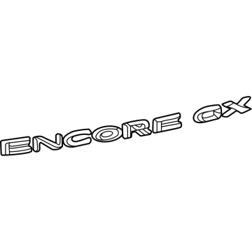 GM 42824312 Nameplate, Rear 42824312 GM Nameplate, Rear Illustration 1 of 1