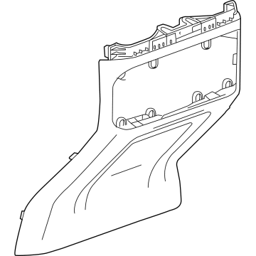 GM 85118316 Rear Trim, Black 85118316 GM Rear Trim, Black Illustration 1 of 1