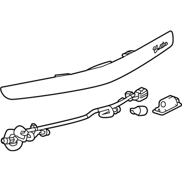 GM 23132168 Molding Assembly, Rear 23132168 GM Molding Assembly, Rear Illustration 1 of 1