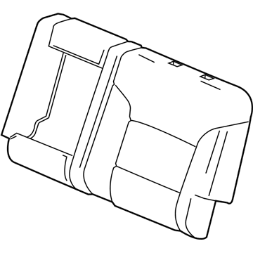 23242051 GM Seat Back Cover, Black, Rear Illustration 1 of 1