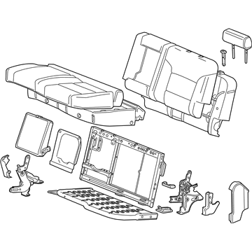 GM 22878097 Seat Assembly, Black, Rear 22878097 GM Seat Assembly, Black, Rear Illustration 1 of 1