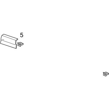 GM 22817431 Molding Extension, Rear Passenger Side 22817431 GM Molding Extension, Rear Passenger Side Illustration 1 of 1