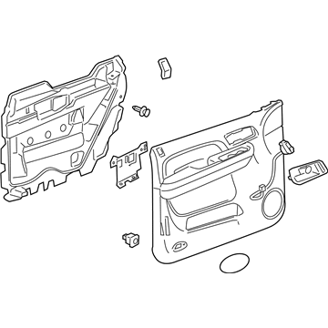 GM 25780131 Door Trim Panel, Front Passenger Side 25780131 GM Door Trim Panel, Front Passenger Side Illustration 1 of 1