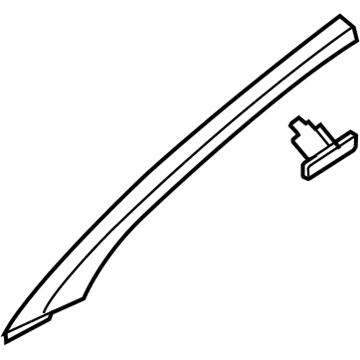 94709101 GM Windshield Pillar Trim Illustration 1 of 1