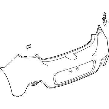 GM 39092405 Bumper Assembly, Rear 39092405 GM Bumper Assembly, Rear Illustration 1 of 1